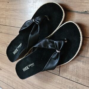 Weil Orthaheel Leather Wedge Thong Sandals Size 11